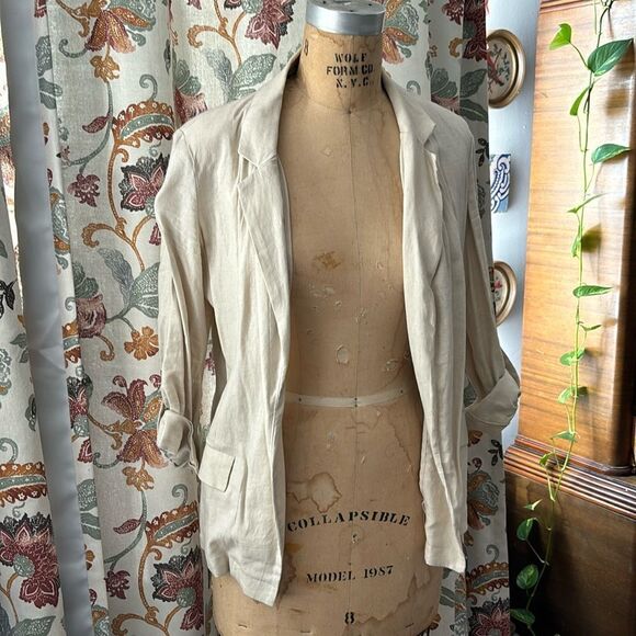 Love Tree Linen Blend Blazer Size Small - Picture 1 of 9
